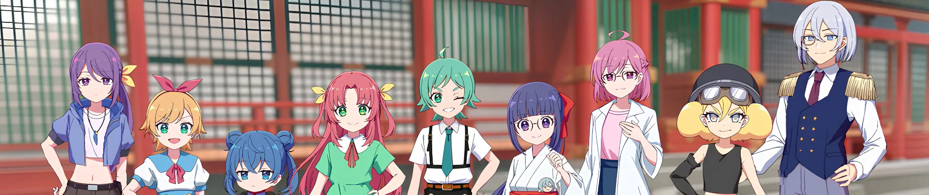 Komekami! Girls backdrop